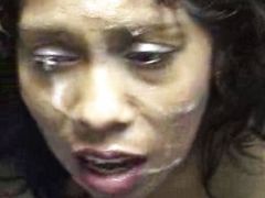 Angewichstes Ebony Gesicht